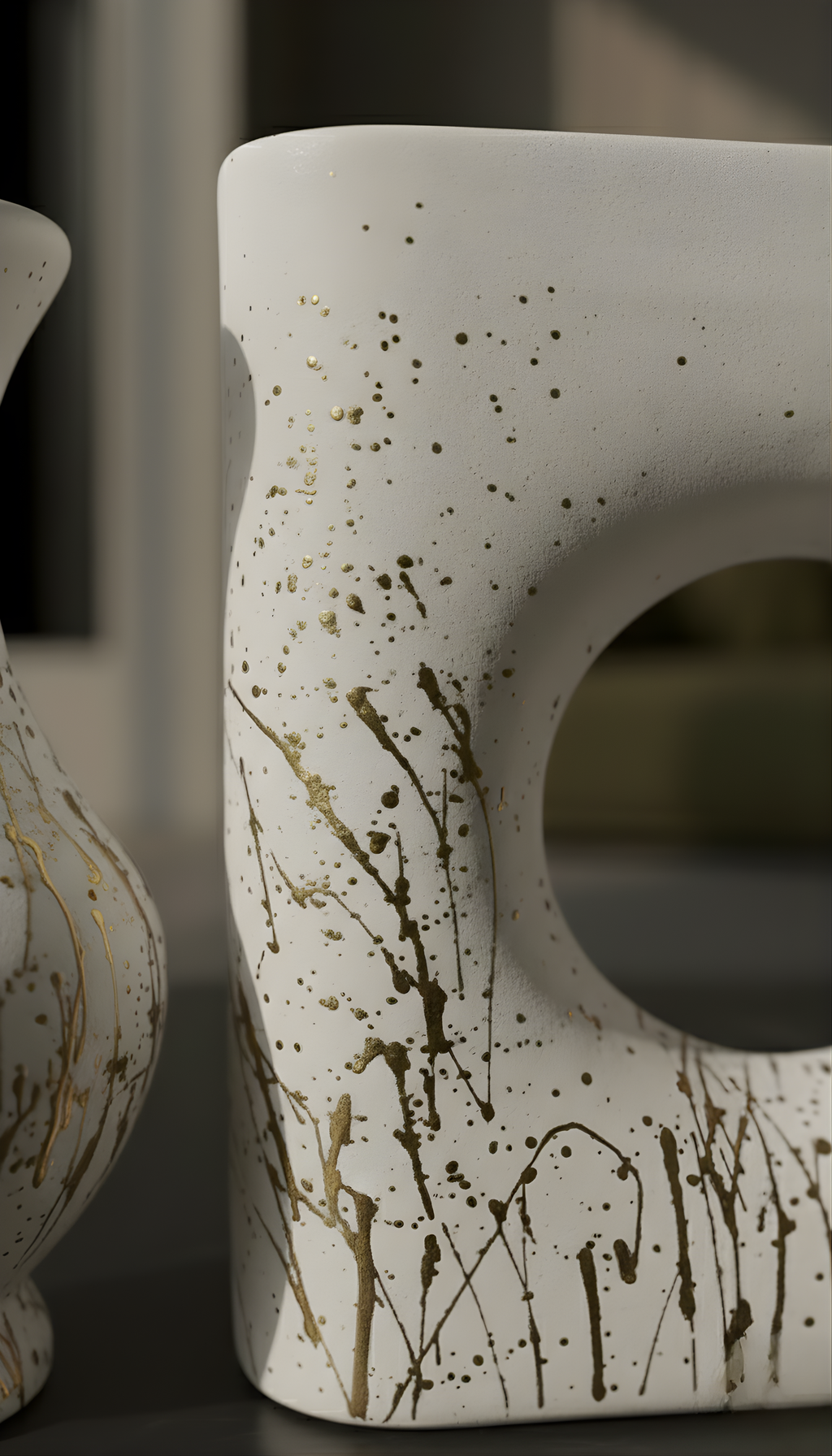 Ivory Gild Halo Vase