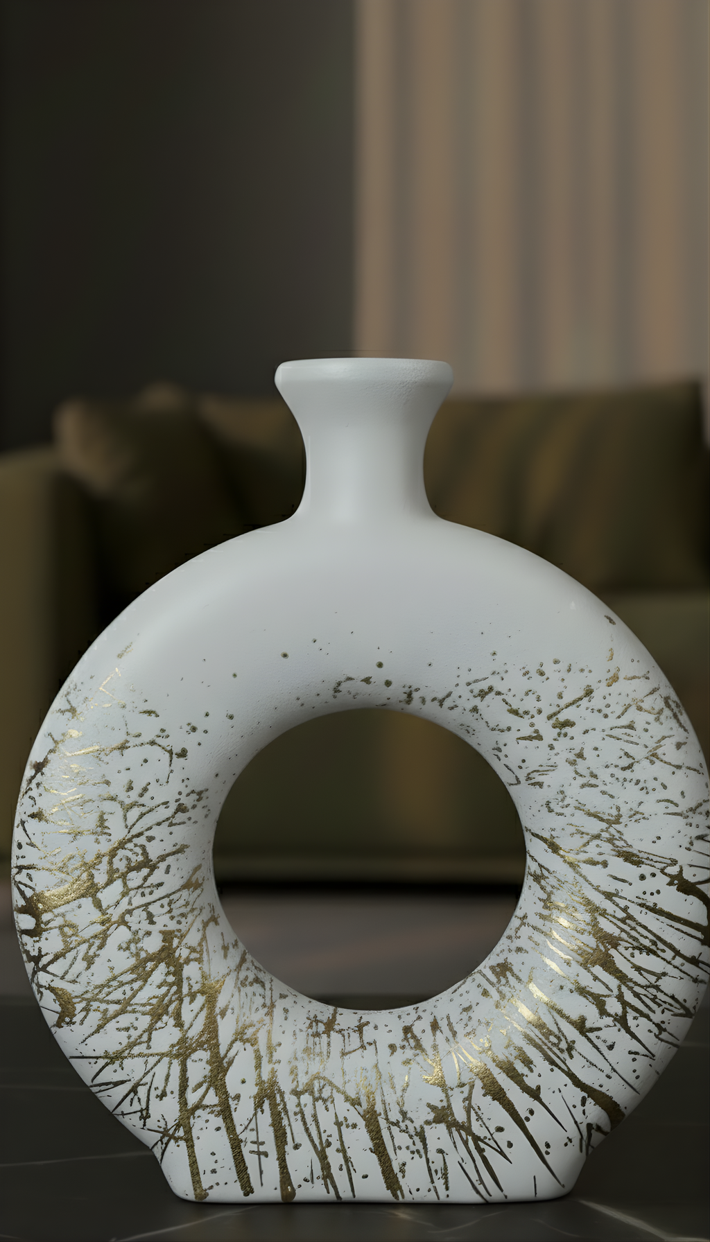Ivory Gild Orbit Vase
