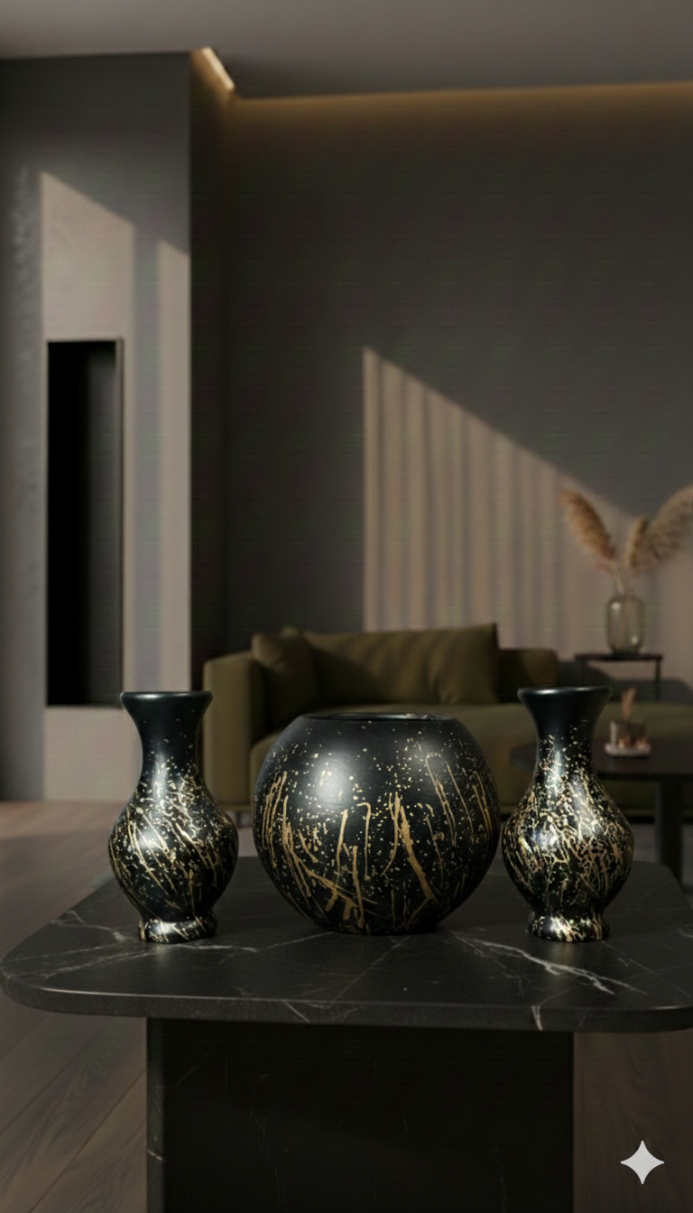 Aurum Vessel Set — Obsidian Gild