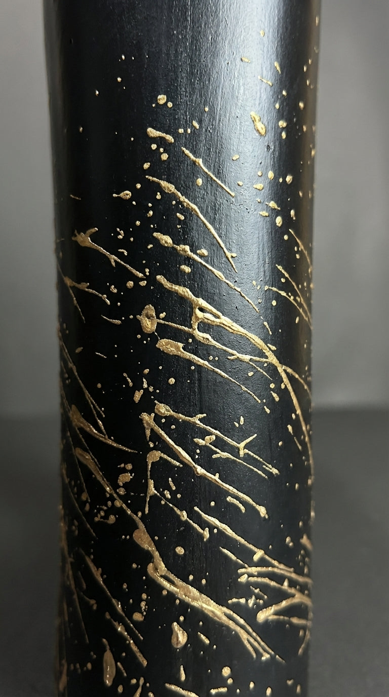 Obsidian Gild Halo Vase
