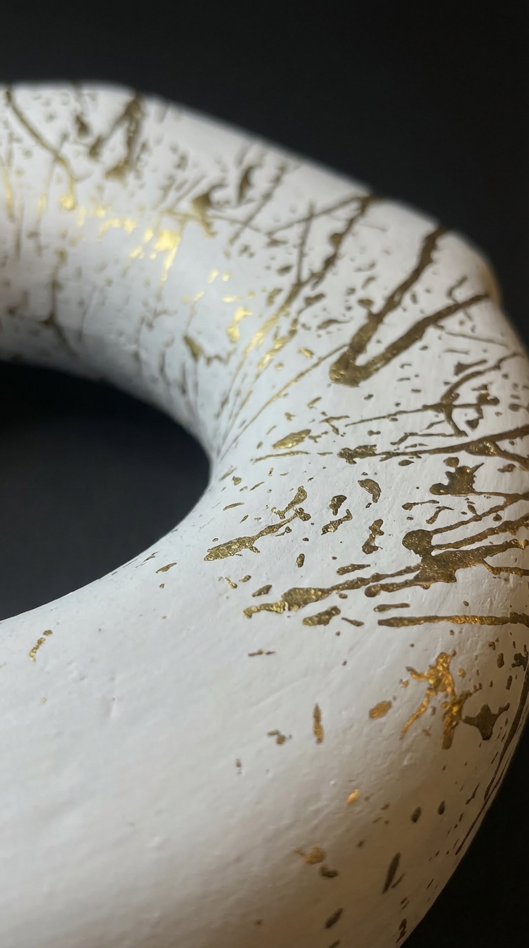 Ivory Gild Orbit Vase