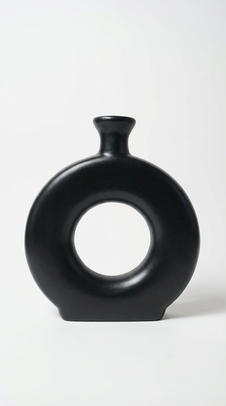 Noir Orbit Vase