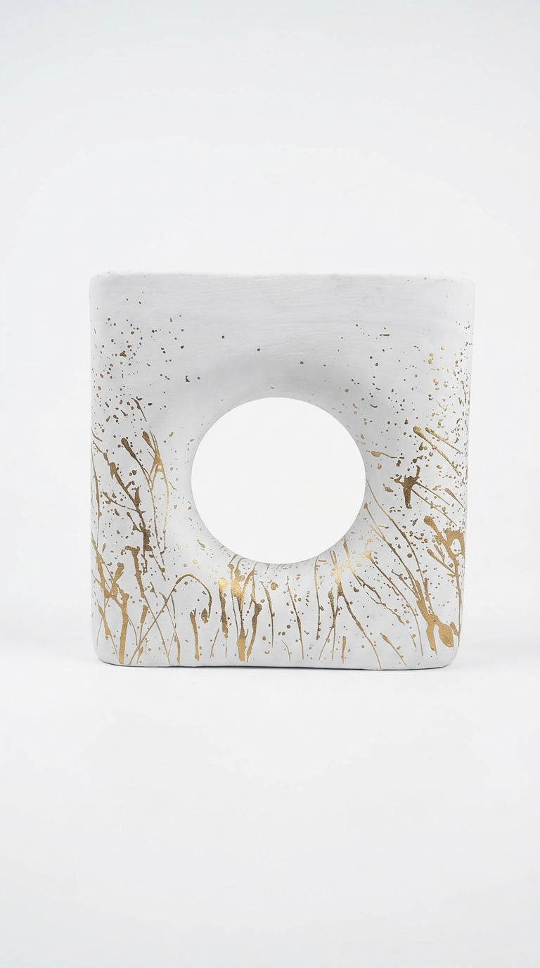 Ivory Gild Halo Vase