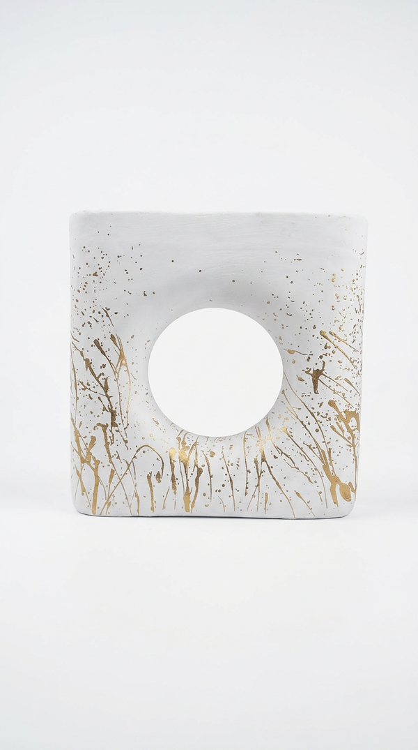 Ivory Gild Halo Vase