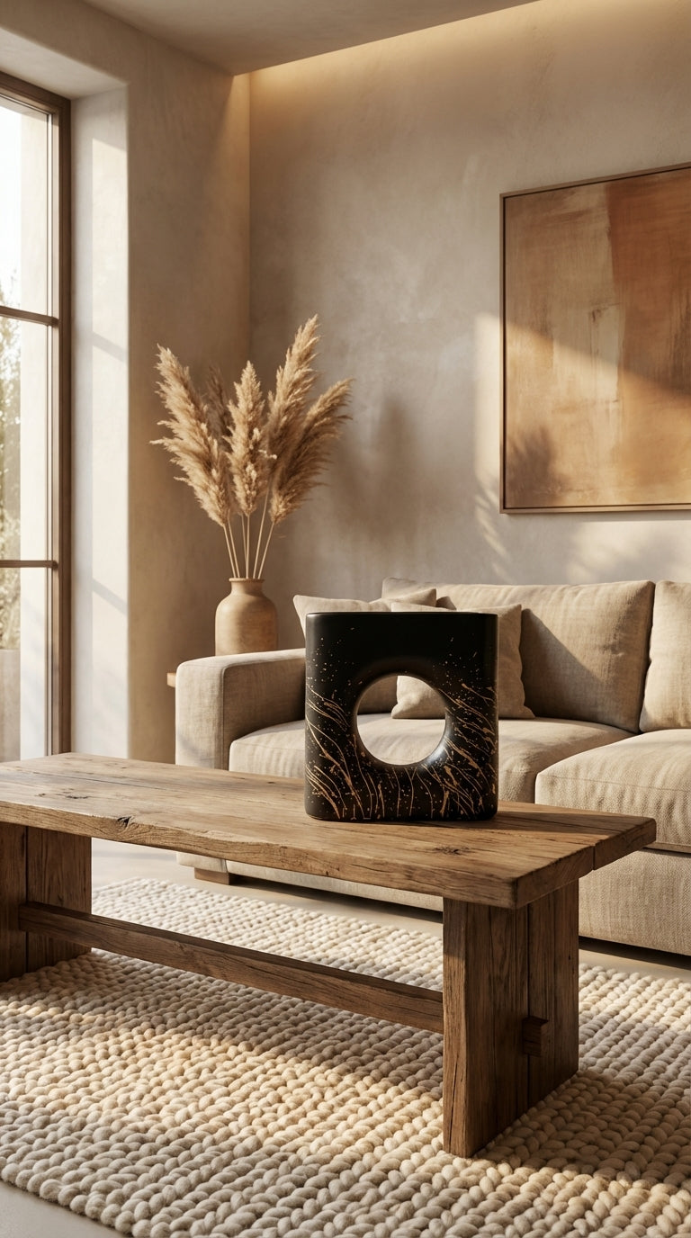 Obsidian Gild Halo Vase