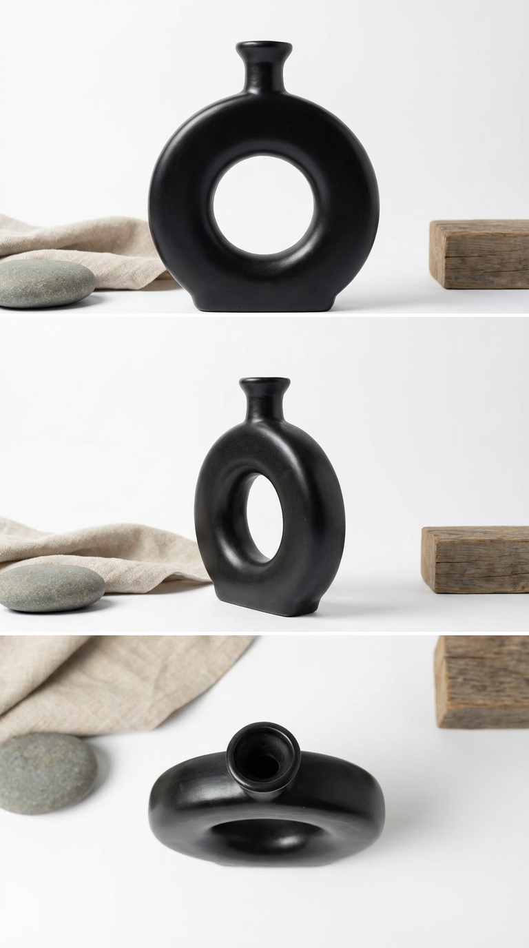 Noir Orbit Vase