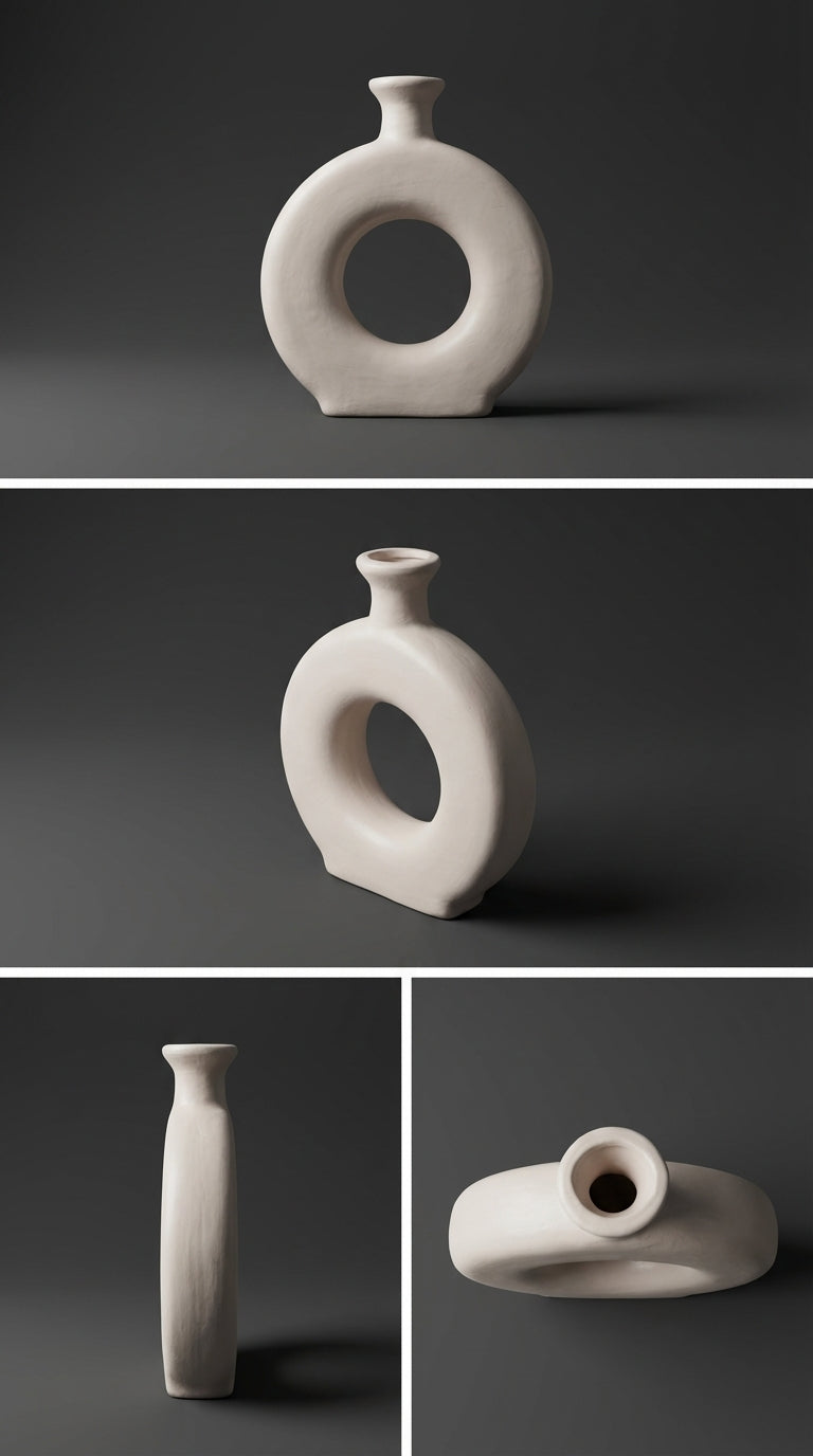 Ivory Orbit Vase