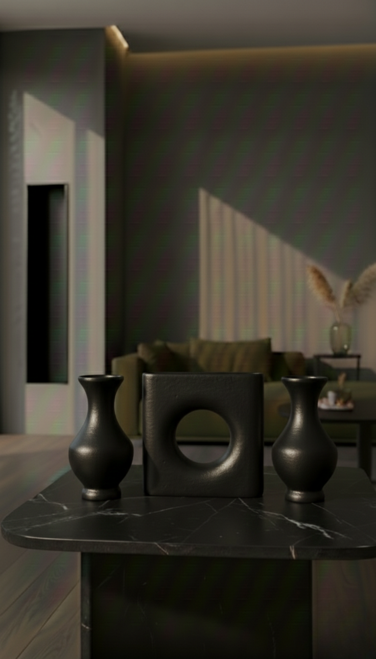 Halo Frame Composition — Black