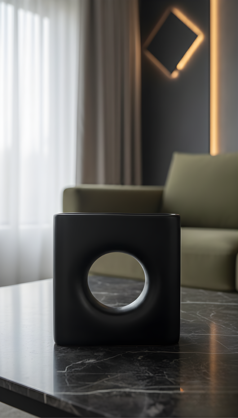 Noir Halo Vase