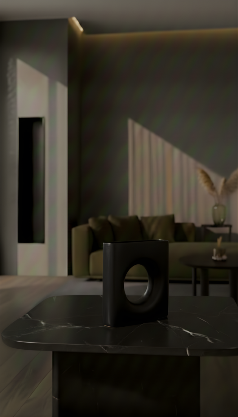 Noir Halo Vase