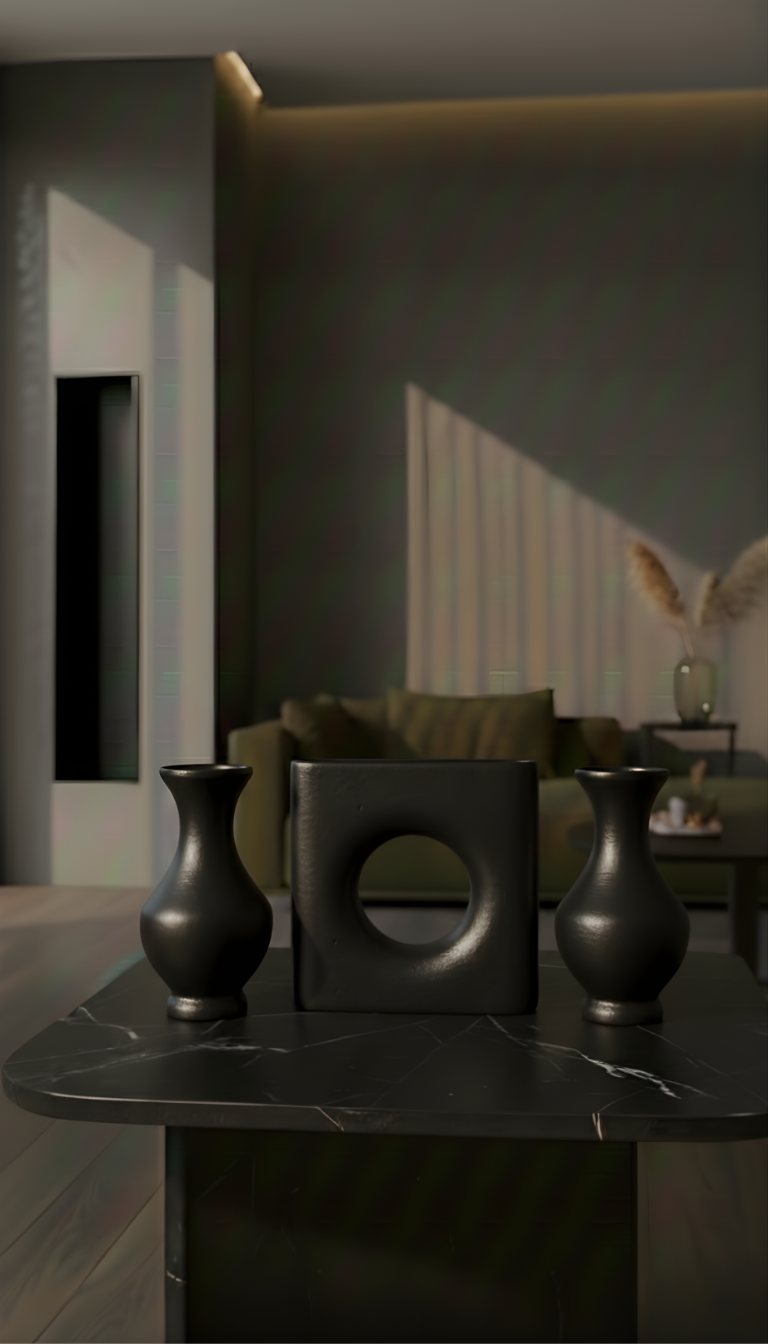 Halo Frame Composition — Black