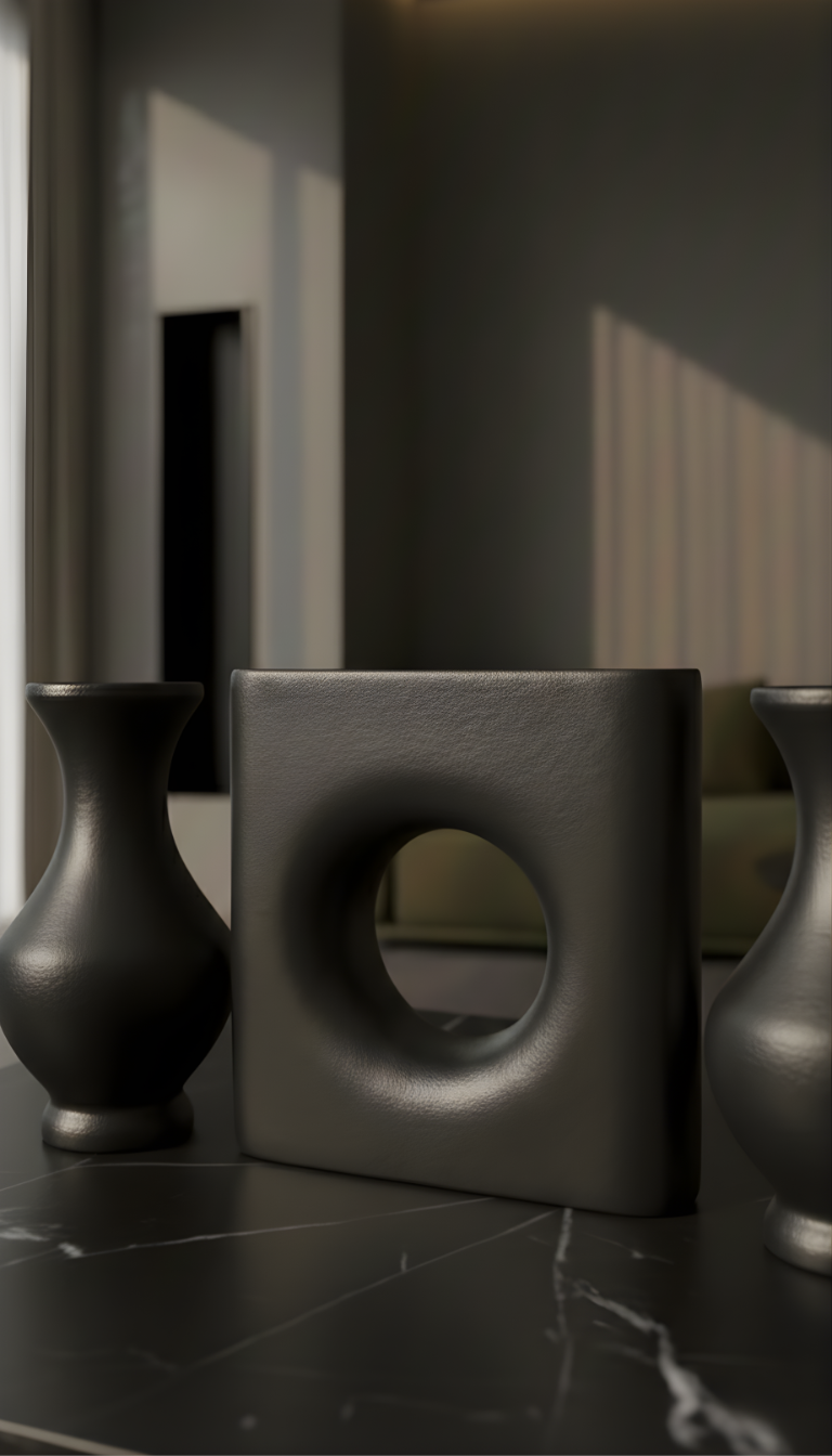 Halo Frame Composition — Black