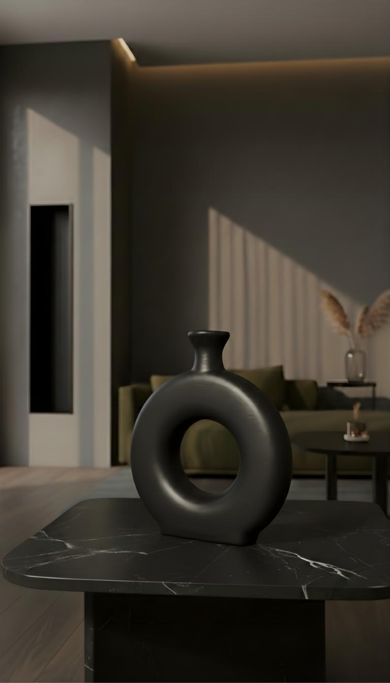 Noir Orbit Vase