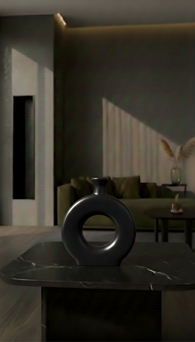 Noir Orbit Vase