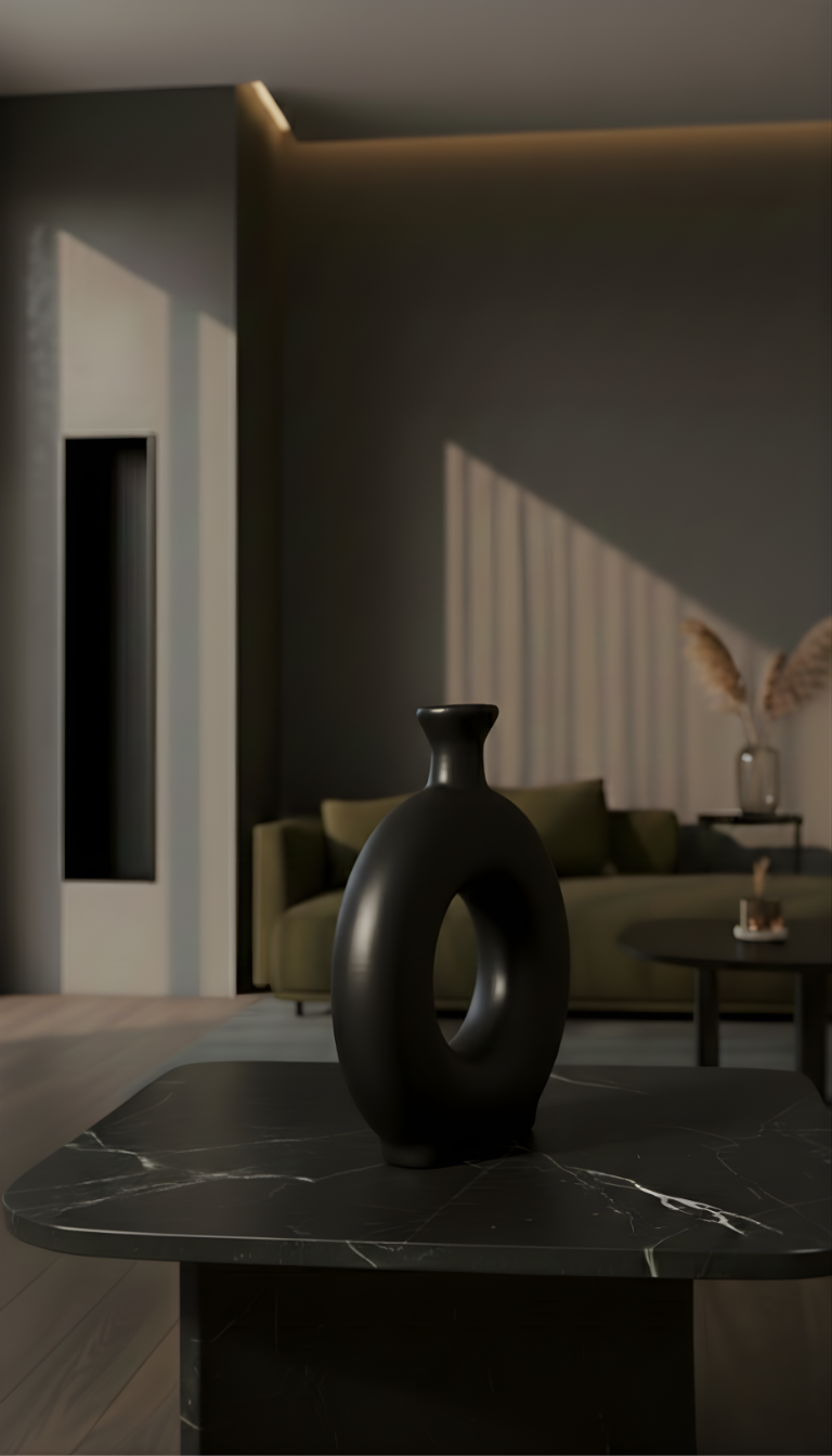 Noir Orbit Vase