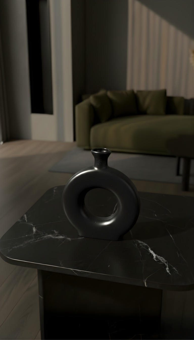 Noir Orbit Vase