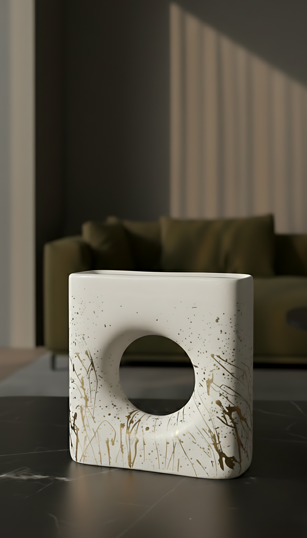 Ivory Gild Halo Vase