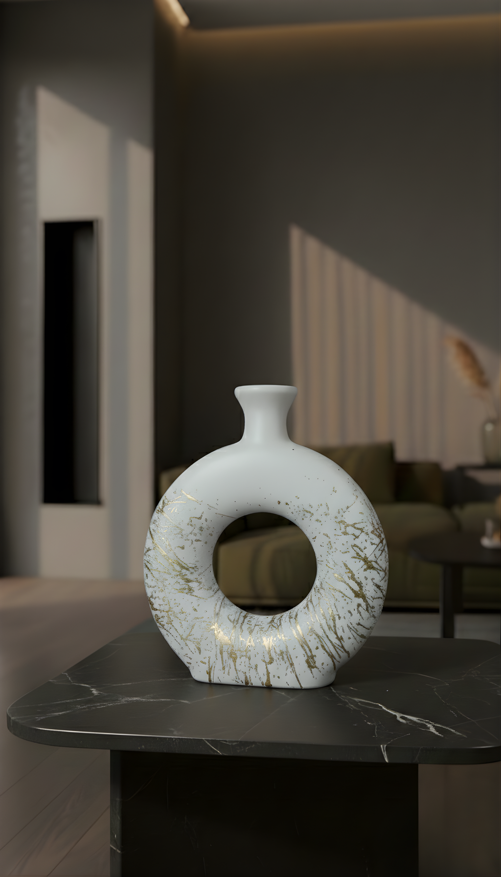 Ivory Gild Orbit Vase